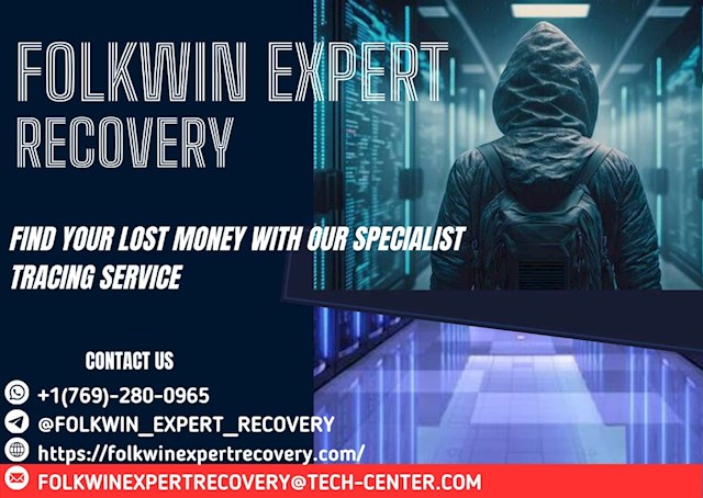 VICTIM OF TRADING SCAMS OR LOST MONEY TO A CRYPTO SCAM? CONTACT >> FOLKWIN EXPERT RECOVERY.

I was devastated when I realized that the 42 ETH I had purchased years ago, now worth around $42,000, had somehow disappeared from my cryptocurrency wallet. I frantically searched through my transaction records but could find no trace of where the valuable ETH had gone. As the reality sunk in that a small fortune had potentially vanished into the abyss of the blockchain, I felt crushed thinking about all that hard-earned money evaporating in an instant. In desperation, I started scouring cryptocurrency forums for help, looking for anyone who might be able to work some kind of magic in recovering lost funds. After days of dead ends, I finally came across whispers of an underground service called Folkwin Expert Recovery that claimed to be able to retrieve inaccessible cryptocurrency under certain conditions. With nothing to lose, I decided to give them a try. The Folkwin Expert Recovery specialists got to work analyzing the intricate details of my transaction records and blockchain activity. Using advanced forensic techniques, they miraculously managed to identify where the missing ETH had ended up and formulated a process to reclaim the lost coins. After several painstaking attempts, the Folkwins finally succeeded in restoring my 42 ETH, now worth $42,000. I was euphoric when I saw the six-figure sum reappear in my wallet, snatched from the jaws of catastrophic loss. I couldn't believe the Folkwin had actually pulled off this amazing feat. I learned that cryptocurrency mistakes aren't always irreversible - with the right experts, lost funds can sometimes be rescued from the abyss by modern magic. Thanks to Folkwin Expert Recovery. Contact them Via: ****  Website: www.folkwinexpertrecovery.com  OR Email: ****   Folkwinexpertrecovery { AT } tech-center { . } com
 for further assistance.
Thanks,
Robert D Kimberly.
