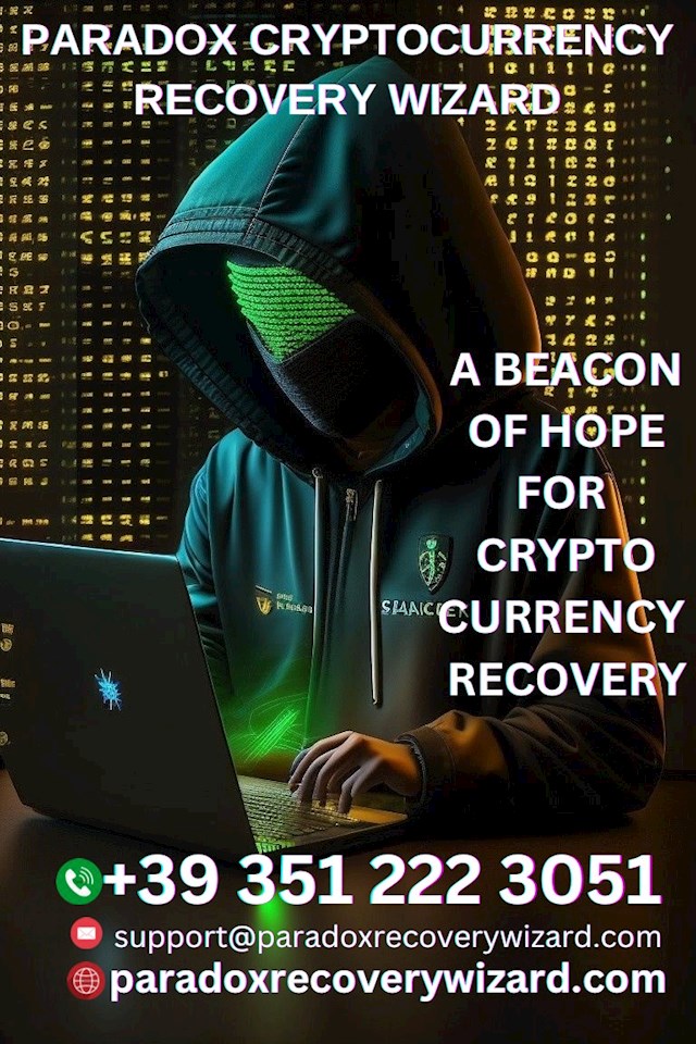 Can scammed cryptocurrency be recovered? Yes through Paradox Recovery Wizard.

Paradox Crypto Recovery Wizard is a specialized tool designed to recover lost or corrupted data from encrypted Paradox database files. Recognized for its effectiveness, this software offers robust features that cater to users needing to access critical information protected by encryption.

PARADOX RECOVERY WIZARD Is My Recommendation
Write them on their website.

Email: s.u.p.p.o.r.t @ paradoxrecoverywizard.com

Web: (https://paradoxrecoverywizard.com/)

WhatsApp:+39 351 222  3051.
