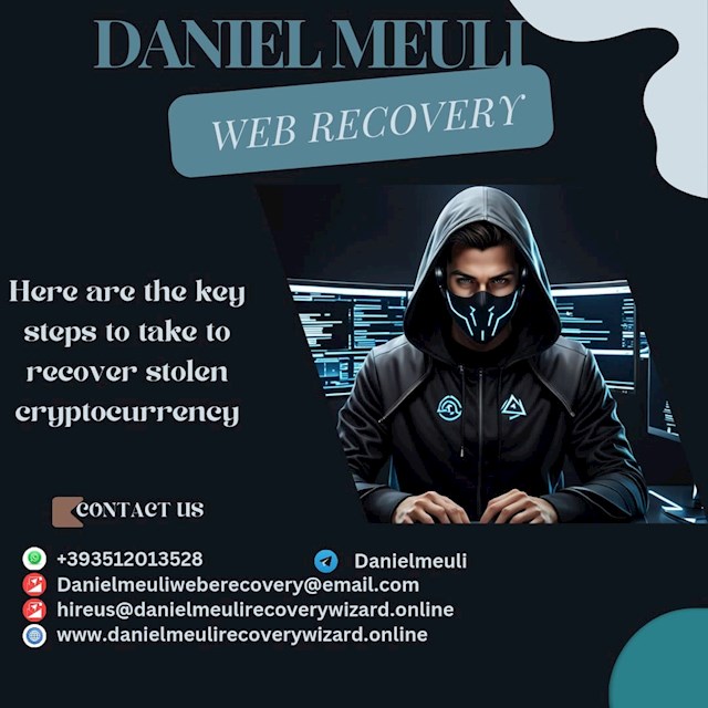  My name is  Reynolds, and I'm here to share my harrowing experience of falling victim to a cunning investment scam orchestrated by a woman named Alice. It all started innocently enough when Alice, posing as a Forex trader account manager, promised me incredible profits if I invested with her. Blinded by the allure of financial success, I dove headfirst into her scheme, pouring $190,000 of my hard-earned money into what I believed to be a golden opportunity. However, as time passed, cracks appeared in Alice's facade. When the moment arrived to withdraw my earnings, she insisted on an outrageous 18% fee, leaving me reeling with shock and disbelief. Then, I realized the harsh truth: I had been tricked, my dreams shattered, and my financial security jeopardized. Sinking into a pit of despair, I felt utterly helpless and lost. But just when I thought all hope was lost, a glimmer of light appeared on the horizon in the form of an article about Daniel Meuli Web Recovery. With nothing left to lose, I reached out to them, clinging to the faint hope of reclaiming my lost funds. From the moment I contacted  Daniel Meuli Web Recovery, I knew I was in good hands. Their team of dedicated professionals listened to my story with empathy and understanding, assuring me that they would do everything in their power to help me. With unwavering determination, they embarked on a journey to unravel the intricate web of deception that had ensnared me. Despite the daunting challenges they faced,  Daniel Meuli Web Recovery spared no effort in their pursuit of justice. With meticulous attention to detail and cutting-edge technology, they worked tirelessly to reclaim every penny of my stolen funds. And to my utter astonishment, they succeeded. Within a mere 24 hours,  Daniel Meuli  Web Recovery had accomplished what seemed like an impossible feat—they had restored my faith in humanity and reclaimed my lost financial security. The overwhelming sense of relief and gratitude that washed over me is indescribable. Thanks to their professionalism and unwavering commitment, I was able to emerge from the darkness of despair into the light of redemption.  Daniel Meuli Web Recovery has taught me valuable lessons about trust, resilience, and the power of hope. To anyone who finds themselves in a similar predicament, I wholeheartedly recommend reaching out to  Daniel Meuli Web Recovery. They are not just a recovery agency; they are a beacon of hope in a world plagued by deceit and deception. With their help, you too can find your way back to monetary well-being. WhatsApp. +393512013528  Or Website. www.danielmeulirecoverywizard.online