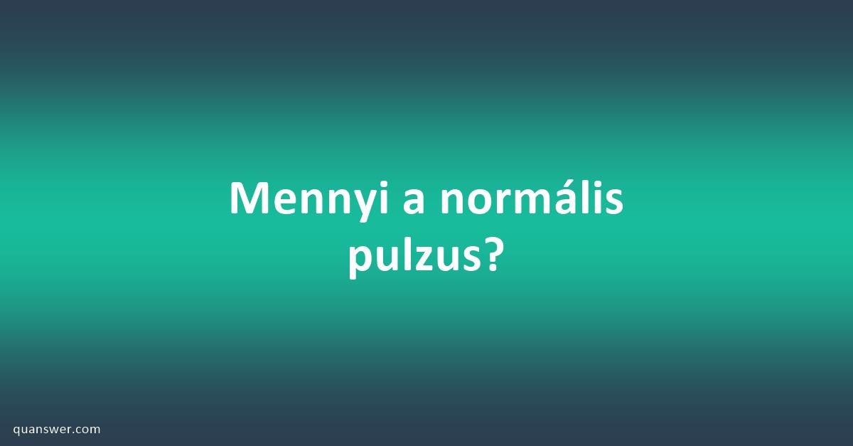 normalis pulzus