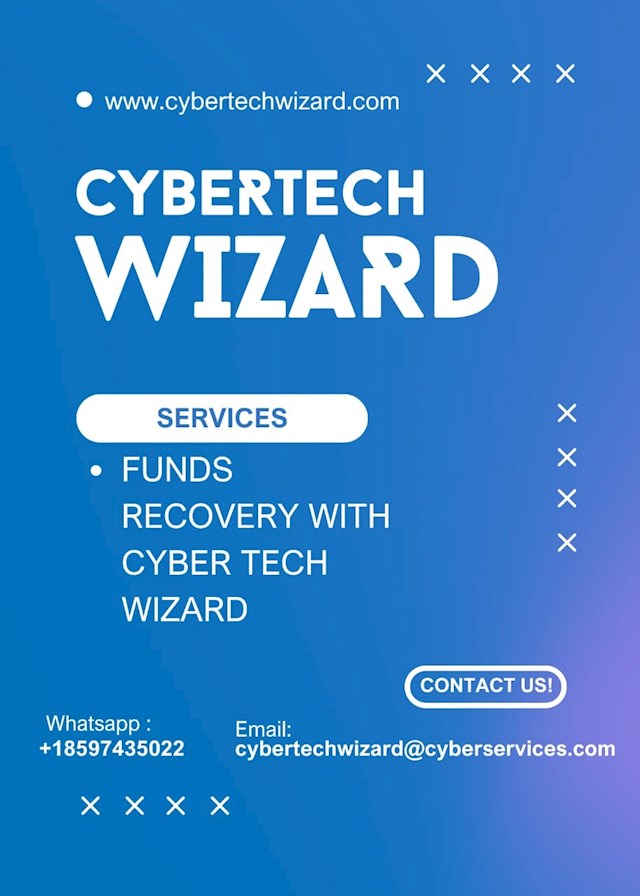 My recent encounter with Cyber Tech Wizard marks a pivotal chapter in my life, one fraught with deception, hope, and ultimately, redemption. It began with what seemed like a promising investment opportunity but quickly unraveled into a sophisticated scam that left me reeling.It all started innocuously enough on the Telegram app, where I was lured into investing in what purported to be stocks of tech giants like Amazon and Apple. The scammers convinced me to download MetaTrader and Trust Wallet, tools that seemed legitimate for managing investments and cryptocurrency transactions. Little did I know, these were mere props in an elaborate scheme designed to defraud unsuspecting investors like myself.Eager to capitalize on what appeared to be a lucrative venture, I began funding the trading app with substantial wire transfers, eventually amounting to over 140,000USD. Each transaction seemed to reinforce the illusion that my investments were thriving in the booming tech market. However, the truth was far more sinister.It wasn't until I attempted to withdraw my supposed profits that I realized something was amiss. Communication from the scammers became sparse, and when I did manage to contact them, their promises grew increasingly hollow. It dawned on me then: I had fallen victim to a meticulously orchestrated scam, and my hard-earned money was now in the hands of faceless criminals.In a desperate bid for justice, I turned to the NYPD, armed with evidence of my transactions and a trail of deceit. However, after a month of investigation, their verdict was disheartening: crypto assets, once transferred, were virtually untraceable. I was devastated by the realization that traditional law enforcement channels seemed ill-equipped to tackle crimes of this nature.Despite the bleak prognosis, a glimmer of hope flickered within me. I refused to accept defeat and resolved to explore alternative avenues for recovery. It was during this exhaustive search that I stumbled upon Cyber Tech Wizard, a name that would soon restore my faith in the fight against cybercrime.With little to lose and everything to gain, I entrusted Cyber Tech   Wizard   with my case. Swiftly, they sprang into action, meticulously tracing the convoluted path of my funds across the digital ether. Their expertise and determination were evident as they navigated through the complexities of blockchain transactions and cryptocurrency protocols.In a remarkable turnaround, just 72 hours later,  Cyber Tech  Wizard   delivered the news I had begun to believe was impossible: my funds were successfully retrieved and restored to my bank account. The sense of relief and vindication was overwhelming, contrasting starkly with the despair I had felt mere days before.My journey from victim to victor serves as a testament to the resilience of the human spirit and the power of perseverance. To those who find themselves ensnared in similar predicaments, I offer this beacon of hope: recovery is possible, even when the odds seem insurmountable.In closing, I extend my heartfelt gratitude to Cyber Tech  Wizard   for their unwavering support and unwavering commitment to justice. They not only restored my financial losses but also renewed my faith in the pursuit of justice in the digital age. To anyone navigating the aftermath of a scam, remember this: there are allies in the fight for restitution, and no setback is insurmountable with the right allies by your side. hire them to work for you if fallen vitim with the following information. 
Email..cybertechwizard@cyberservices.com
WHATSAAP 18597435022Website. https://cybertechwizard.com