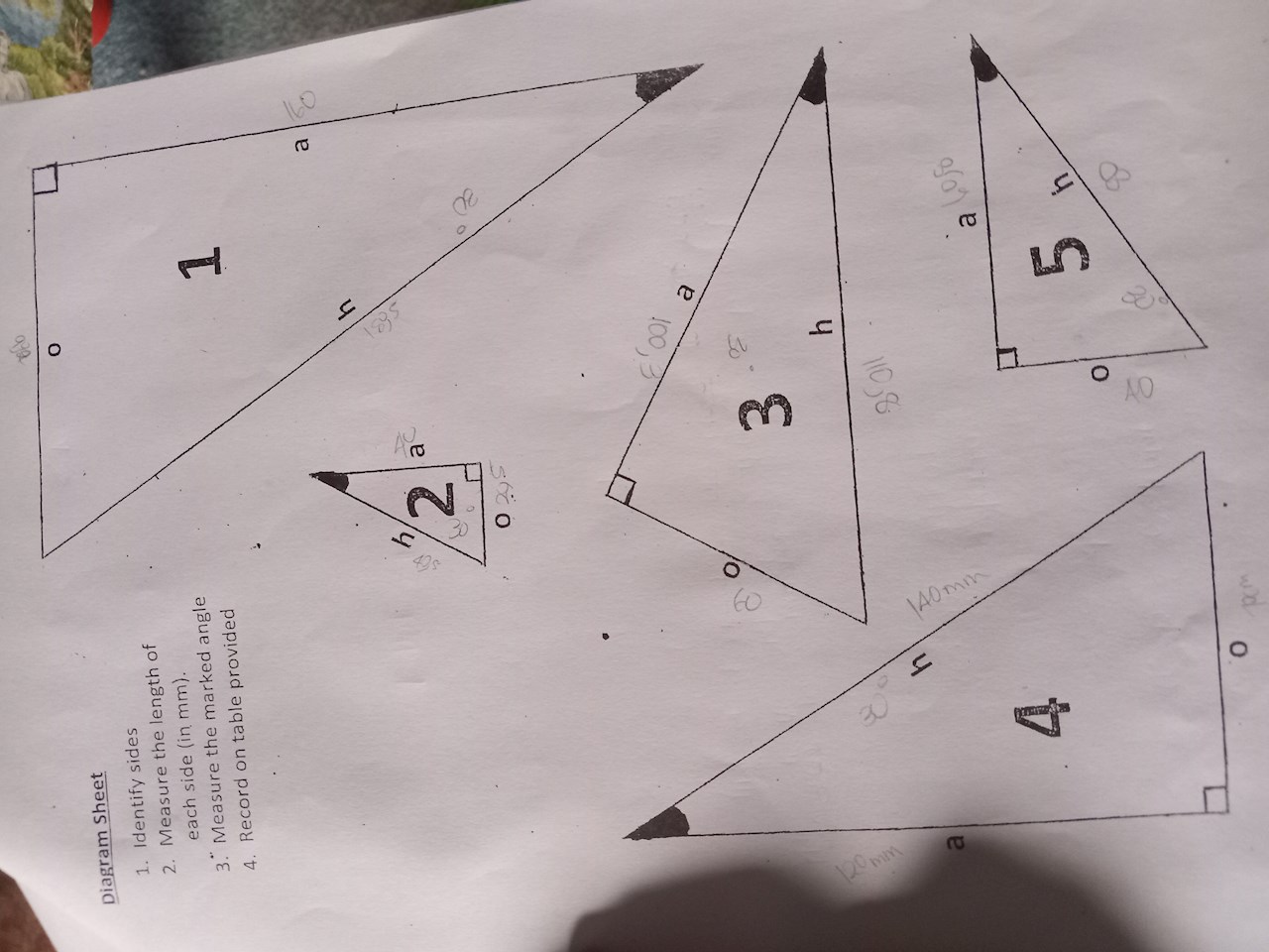 What are corresponding sides of right angled triangles ?