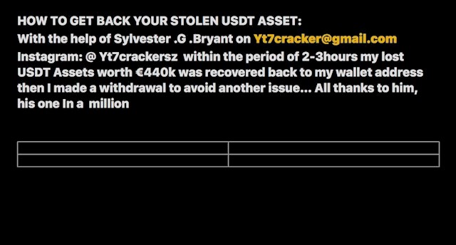 How to recover lost usdt