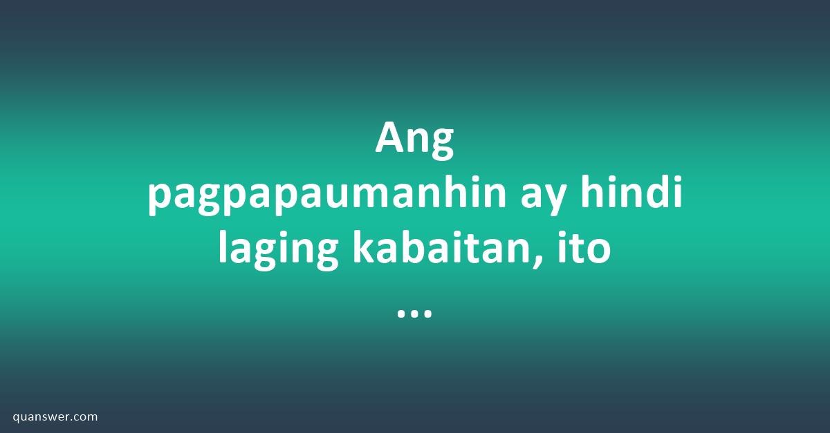 Ang Pagpapaumanhin Ay Hindi Laging Kabaitan, Ito Ay Isang Kasamaan 