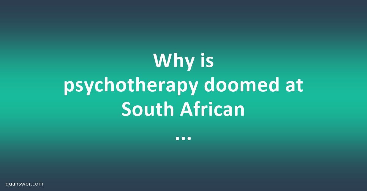 Why is psychotherapy doomed at South African correctional centers ...