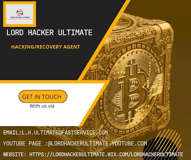 Hello, I want to use this Medium to thank Lord Hacker Ultimate for helping me recover my stolen BTC/Crypto worth $783,000 through their proxy hacking skill. I was skeptical about them at first when I reported my case to this agency but to my greatest surprise, They delivered as promised and I got my money back, I’m so glad I came across them early because I thought I would never get my money back from those fake online investment scammers, you can also contact them via Email: L.H.ULTIMATE@FASTSERVICE.COM,  WhatsApp No: +19095063423, web: lordhackerultimate.wixsite.com/lordhackerultimate YouTube page: @lordhackerultimate
