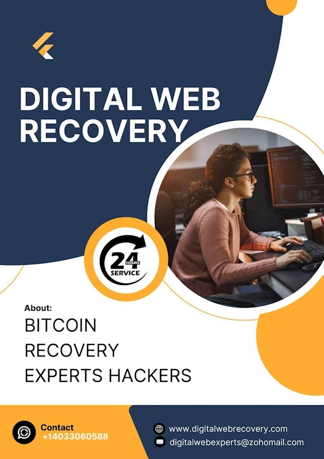 Fraudulent activities are on the rise, and individuals like me often find themselves in devastating situations, feeling helpless and alone. However, my experience with Digital Web Recovery has been nothing short of a miraculous turnaround. In March, I fell victim to a fraudulent binary options website, which left me in a terrible financial and emotional state after luring me in with false promises of guaranteed profits. I invested my entire savings of about $340,000, only to realize that I had been deceived when the scammers denied all my withdrawal requests and disappeared without a trace. I struggled with the loss, feeling hopeless and alone. It wasn't until last month that I stumbled upon Digital Web Recovery, a company specializing in recovering funds lost to scams. Skeptical but desperate, I reached out to them, and from the very beginning, their team displayed professionalism, empathy, and an unwavering determination to help me. What struck me the most was their transparent and results-based approach. They conducted a thorough investigation into my case and assured me that they would only charge a fee of 20% upon successfully recovering my lost funds. This level of transparency gave me confidence in their service, as it demonstrated their commitment to delivering results rather than merely making promises. After several weeks of dedicated effort, Digital Web Recovery recovered most of my lost funds. The relief, sense of justice, and closure that I felt cannot be overstated. They truly turned a hopeless situation around, providing me with financial restitution and a renewed sense of trust and security. Digital Web Recovery was evident throughout the entire process. They kept me informed at every step, patiently answering all my questions and addressing any concerns I had. Their dedication to helping individuals like me who have fallen victim to scams is truly commendable. I am incredibly grateful for the invaluable assistance I received from Digital Web Recovery. They not only helped me recover a significant portion of my lost funds but also restored my faith in the possibility of seeking justice against fraudulent activities. Their commitment to their client's well-being goes beyond mere financial restitution; it extends to providing emotional support and guidance during what can be an incredibly distressing time. If you have been scammed and find yourself in a similar situation, I highly recommend reaching out to Digital Web Recovery. Their proven track record, transparent approach, and unwavering dedication make them a reliable ally in the fight against scams. My experience with them has been nothing short of exceptional, and I am eternally grateful for their assistance in helping me reclaim what was rightfully mine. Contact below;
Website https://digitalwebrecovery.com
Email; digitalwebexperts@zohomail.com
Telegram user; @digitalwebrecovery 
Digital Web Recovery truly lives up to its name as a lifeline for those who have been victimized by fraudulent activities.