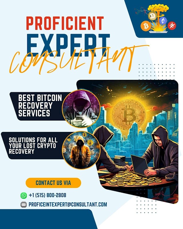 RAPID AND EFFECTIVE RECOVERY EXPERT @ PROFICIENTEXPERT@CONSULTANT.COM

With my own positive experience using their services, I can wholeheartedly recommend Proficient Expert Consultant as the best and most reliable option for getting your stolen bitcoin back. As someone who was the unfortunate victim of bitcoin theft, I was distressed when a large sum of my cryptocurrency vanished from my digital wallet. The perpetrator was able to exploit a security vulnerability and make off with funds I had worked hard to acquire. Feeling violated and pessimistic about ever seeing those coins again, I desperately searched for solutions. Many so-called "recovery services" made big promises but failed to deliver. However, Proficient Expert Consultant lived up to their reputation. Their team of ethical hackers has sophisticated methods for tracking transactions on the blockchain and identifying the thief. While keeping me updated every step of the way, they worked diligently behind the scenes until they successfully recovered my stolen bitcoin. I was overjoyed when the funds were safely returned to my possession. The process was smooth and efficient, the customer service exceptional, and the results better than I could have imagined. I am beyond grateful to Proficient Expert Consultant for their expertise and reliability. For anyone who has fallen victim to this type of crime, I wholeheartedly vouch for them as the best and most trustworthy option for getting back your hard-earned bitcoin. See below the information to connect with Proficient Expert Consultant.

Email:PROFICIENTEXPERT@CONSULTANT.COM  
WhatsApp:  +  1  (515)  800  -  2808