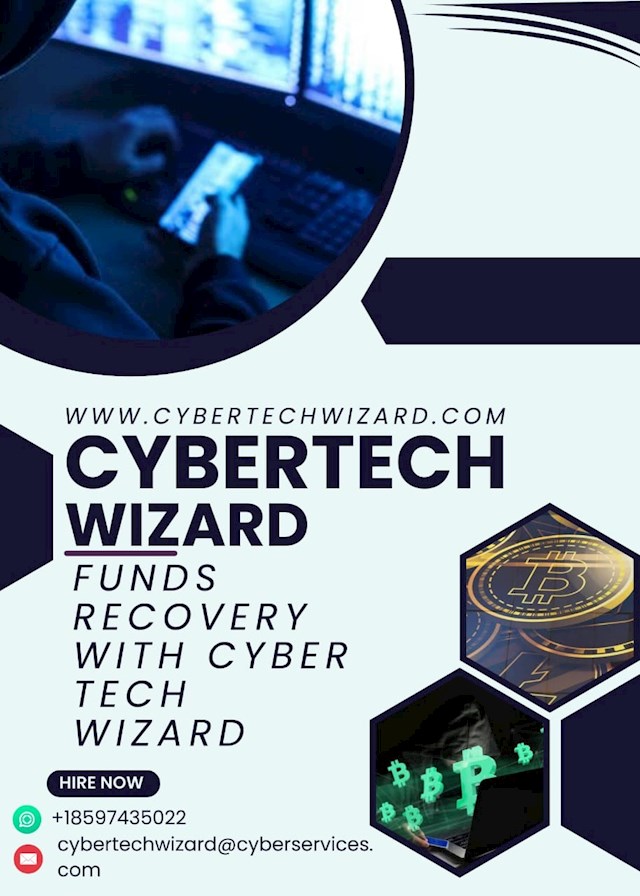 When I felt lost in a wrong investment that led to a significant financial loss and even a heart attack,Cyber Tech Wizard emerged as the beacon of hope and salvation. It is with immense gratitude and a profound sense of relief that I share my experience with this remarkable service.I am profoundly thankful to God for guiding me to  Cyber Tech Wizard  , a team that not only listened to my plight but also swiftly acted to bring about a miraculous resolution to my predicament. After being admitted to the hospital due to the stress and shock of my financial loss, I was a kind-hearted doctor who not only treated my physical ailments but also provided words of encouragement and introduced me to  Cyber Tech Wizard . Despite my initial skepticism,  Cyber Tech Wizard   instilled confidence in me with their professionalism and dedication to helping individuals like myself recover from financial fraud. They patiently listened to my story, gathered crucial information about the fraudulent investment company, and assured me that they could help. True to their word, within a remarkably short span of less than three hours,  Cyber Tech Wizard  penetrated the depths of the scammer's operations, accessing their email correspondence and uncovering vital details about my transactions with them. Through their expertise, they identified the account where I had unwittingly transferred my hard-earned money. With precision and efficiency,  Cyber Tech Wizard   facilitated the recovery of a substantial portion of my lost funds, amounting to 5,000 CAD, within a mere 48 hours. Their integrity was evident when they offered to retrieve additional funds from the scammer's account, but they prioritized my well-being and focused solely on recovering the main amount I had lost. The sense of relief and joy I experienced upon receiving the recovered funds cannot be overstated. Cyber Tech Wizard  not only restored my financial stability but also alleviated the immense emotional burden I had been carrying. Their professionalism, expertise, and genuine concern for their clients are unparalleled, making them a beacon of hope for individuals like myself who have fallen victim to financial fraud.  Cyber Tech Wizard  swift action and meticulous approach ensure that every client receives the utmost attention and assistance, guiding them through the process of reclaiming what is them. In a world where scams and deceit run rampant,  Cyber Tech Wizard   stands out as a symbol of integrity and reliability. Their track record of success speaks volumes about their competence and efficacy in helping individuals recover from fraudulent schemes. If you find yourself in the web of financial deception, trust in  Cyber Tech Wizard   to lead you towards liberation. Their contact details 
cybertechwizard@cyberservices.com
WHATS APP +18597435022