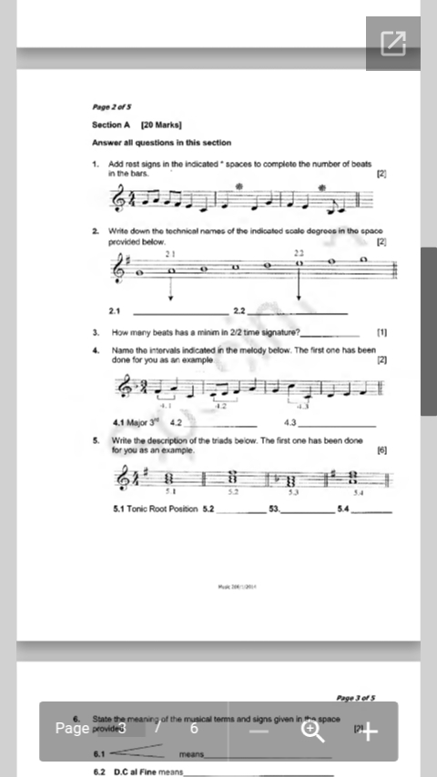 How do we find these Music Education questions ?