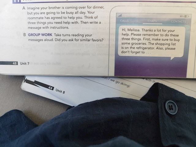 Part B does not require me to solve part B, but the first part means that A asked me to solve A, but the first part means that A asked me to write a text similar to the paragraph in the book that he wrote, but with a different topic. And that the text continues up to one or two lines