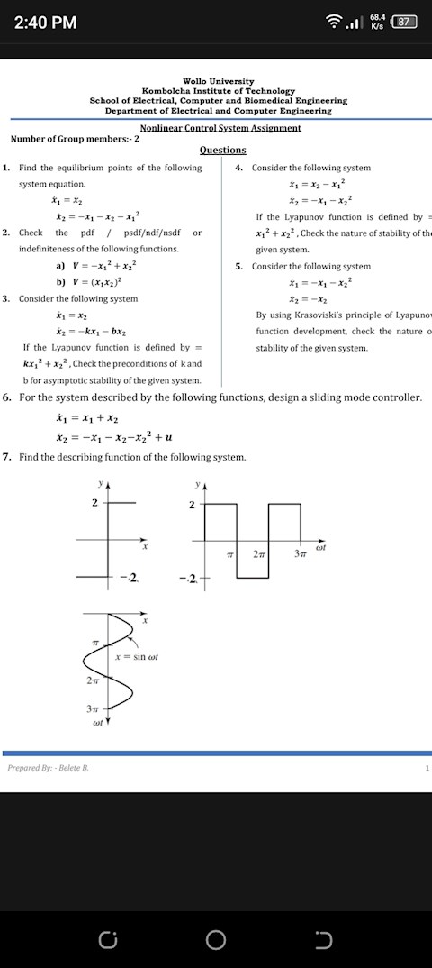 non-linearity-question
