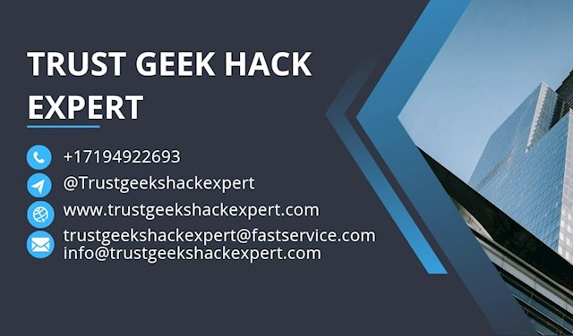 Web-site. https://trustgeekshackexpert.com/
Tele-Gram, trustgeekshackexpert 

During the pandemic, I ventured into the world of cryptocurrency trading. My father loaned me $10,000, which I used to purchase my first bitcoins. With diligent research and some luck, I managed to grow my investment to over $350,000 in just a couple of years. I was thrilled with my success, but my excitement was short-lived when I decided to switch brokers and inadvertently fell victim to a phishing attack. While creating a new account, I received what seemed like a legitimate email requesting verification. Without second-guessing, I provided my information, only to realize later that I had lost access to my email and cryptocurrency wallets. Panic set in as I watched my hard-earned assets disappear before my eyes. Desperate to recover my funds, I scoured the internet for solutions. That's when I stumbled upon the Trust Geeks Hack Expert on the Internet. The service claimed to specialize in recovering lost crypto assets, and I decided to take a chance. Upon contacting them, the team swung into action immediately. They guided me through the entire recovery process with professionalism and efficiency. The advantages of using the Trust Geeks Hack Expert Tool became apparent from the start. Their team was knowledgeable and empathetic, understanding the urgency and stress of my situation. They employed advanced security measures to ensure my information was handled safely and securely. One of the key benefits of the Trust Geeks Hack Expert Tool was its user-friendly interface, which made a complex process much more manageable for someone like me, who isn't particularly tech-savvy. They also offered 24/7 support, so I never felt alone during recovery. Their transparent communication and regular updates kept me informed and reassured throughout. The Trust Geeks Hack Expert Tool is the best solution for anyone facing similar issues. Their swift response, expertise, and customer-centric approach set them apart from other recovery services. Thanks to their efforts, I regained access to my accounts and my substantial crypto assets. The experience taught me a valuable lesson about online security and showed me the incredible potential of the Trust Geeks Hack Expert Tool.

Email:: trustgeekshackexpert{@}fastservice{.}com
WhatsApp   + 1.7.1.9.4.9.2.2.6.9.3