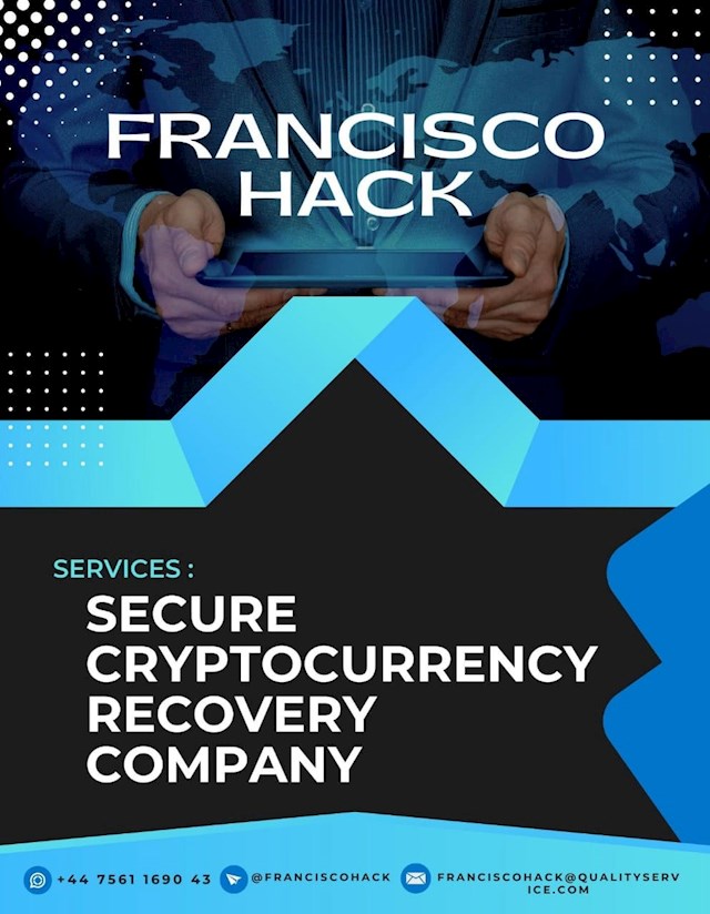 I am a cryptocurrency enthusiast . One day I discovered that I had lost my precious 8 Bitcoin due to a hacking incident. Devastated and determined, I embarked on a quest to recover my lost fortune.

Word spread in the cryptocurrency community about my predicament, catching the attention of a legendary group of hackers known as the Francisco hackers. Known for their exceptional skills and sense of justice, the Francisco hackers offered their assistance to me.

Together, we dove deep into the digital world, following a trail of intricate codes and encrypted messages left by the hackers responsible for the theft. With each step, me and the Francisco hackers uncovered hidden clues and outsmarted the cunning adversaries.

As we ventured further, we encountered various challenges and obstacles, testing their skills and pushing them to their limits. But with determination and the expertise of the Franciscohack@qualityservice.com  we overcame every hurdle, inching closer to reclaiming the lost Bitcoin.

Finally, after countless sleepless nights and intense battles in the virtual realm, me and the Francisco hackers triumphed. They successfully traced the stolen Bitcoin to its new location, outsmarted the hackers, and reclaimed what was rightfully mine.

The  Francisco hackers are legendary within the cryptocurrency community, inspiring others to fight against cybercrime and protect their digital assets. And so, Francisco Company's timely intervention and expert guidance in recovering my lost 8 bitcoin highlight their exceptional skill set and  dedication to client satisfaction. Their professionalism and commitment to cybersecurity excellence are truly commendable. Contact them now: Telegram @Franciscohack
(Franciscohack@qualityservice.com)
 WhatsApp +44-75-61-16-90-43